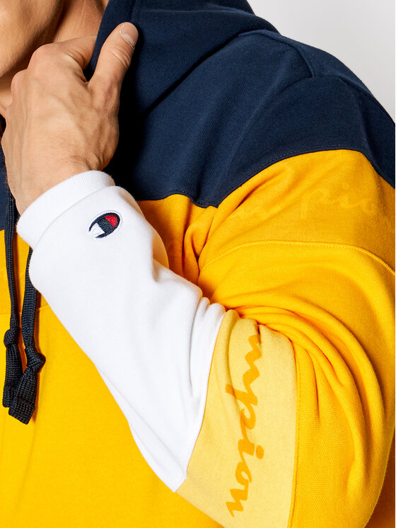 Champion Champion Суитшърт Ombre Stripe 215946 Жълт Regular Fit