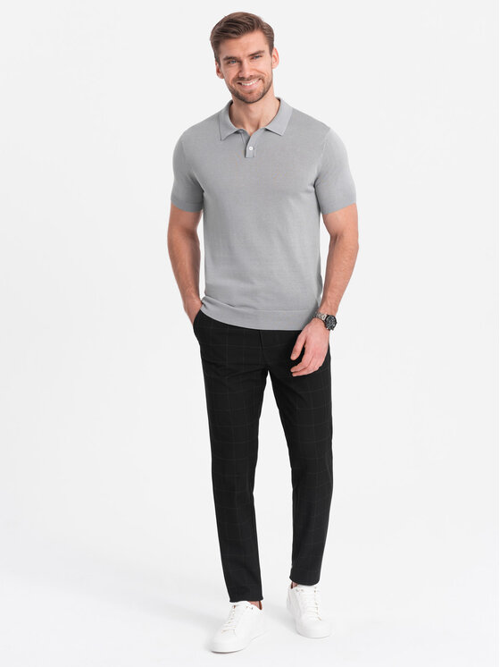 Ombre Ombre Chino kalhoty OM-PACP-0187 Černá Regular Fit