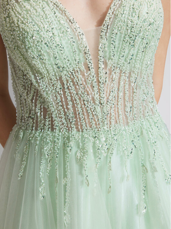 Hey Kyla Hey Kyla Rochie de seară 5AG005HK Verde Regular Fit