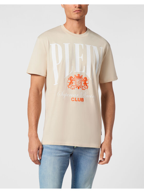 PHILIPP PLEIN PHILIPP PLEIN T-Shirt 21689 Beżowy Regular Fit