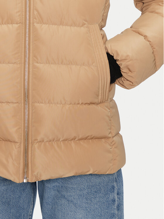 Tommy Hilfiger Tommy Hilfiger Пухено яке WW0WW43600 Бежов Regular Fit