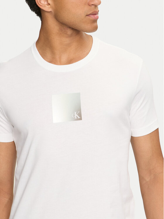 Calvin Klein Jeans Calvin Klein Jeans T-shirt Metallic Box J30J325686 Bijela Slim Fit