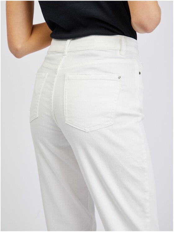 Orsay Orsay Jeansy 314096000000__36 Biały Cropped Fit