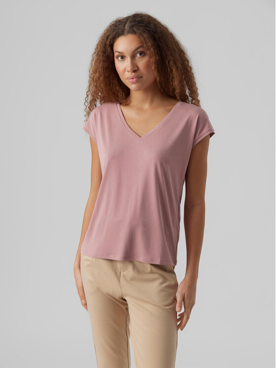 Vero Moda Vero Moda T-Shirt Filli 10247666 Růžová Regular Fit