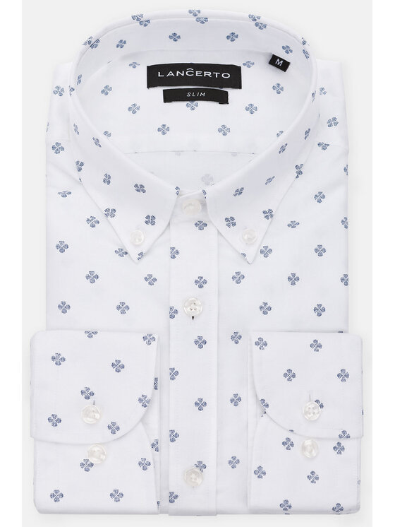 Lancerto Lancerto Koszula Sean KO073122000026 Biały Slim Fit