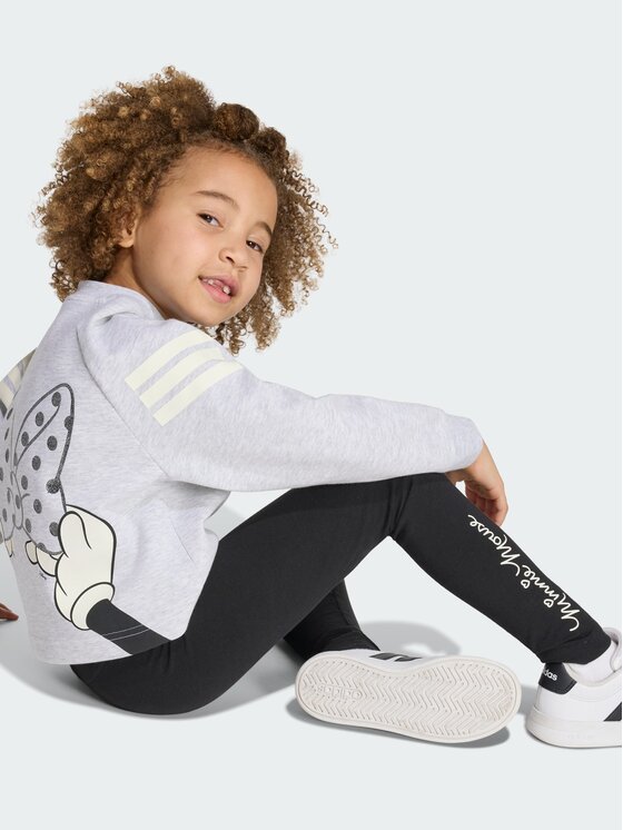 adidas adidas Komplektas: palaidinė ir tamprės Disney Minnie Mouse Jogger KG6143 Pilka Regular Fit