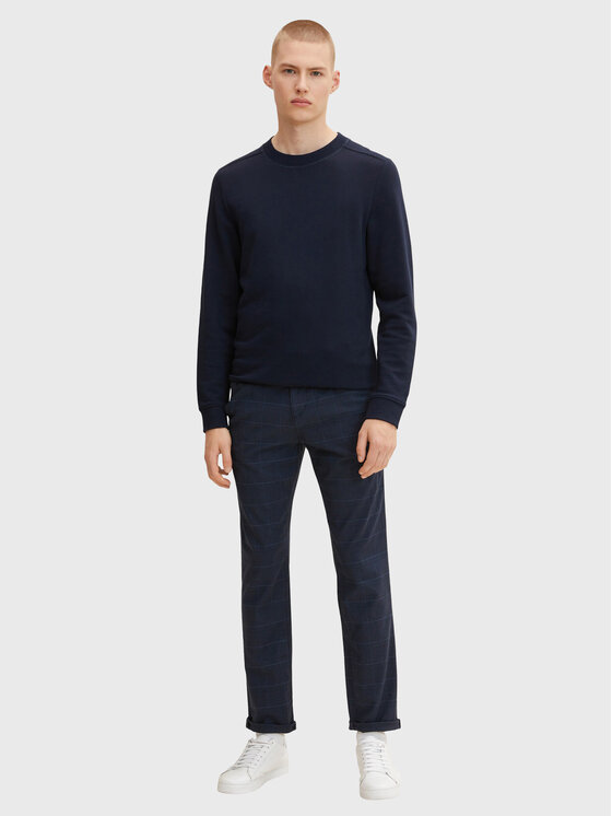 Tom Tailor Denim Pantaloni chino 1020451 Bleumarin Straight Fit