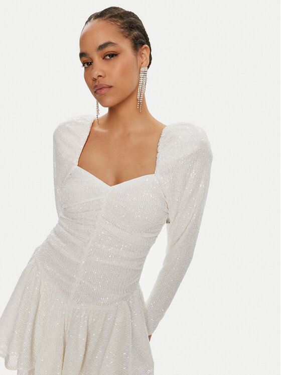 ROTATE ROTATE Coctailkleid 112162857 Écru Regular Fit