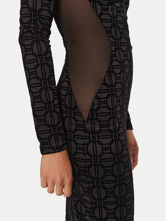 Elisabetta Franchi Elisabetta Franchi Večerní šaty AB-737-47E2 Černá Slim Fit
