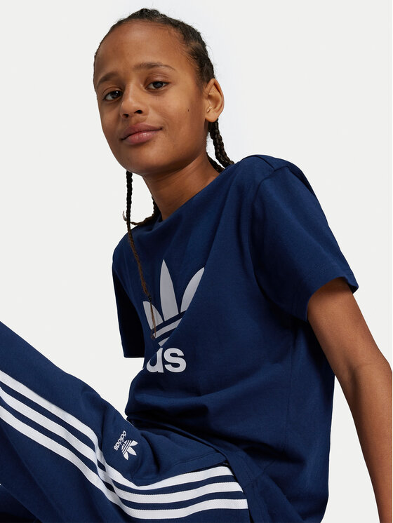 adidas Pantalon jogging Trefoil IY7486 Bleu marine Regular Fit Modivo