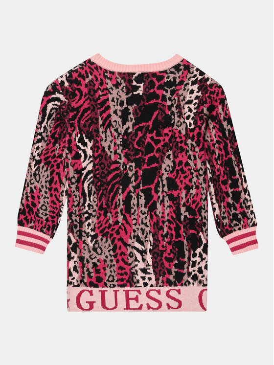 Guess Guess Sukienka dzianinowa K3BK04 Z3AH0 Beżowy Regular Fit