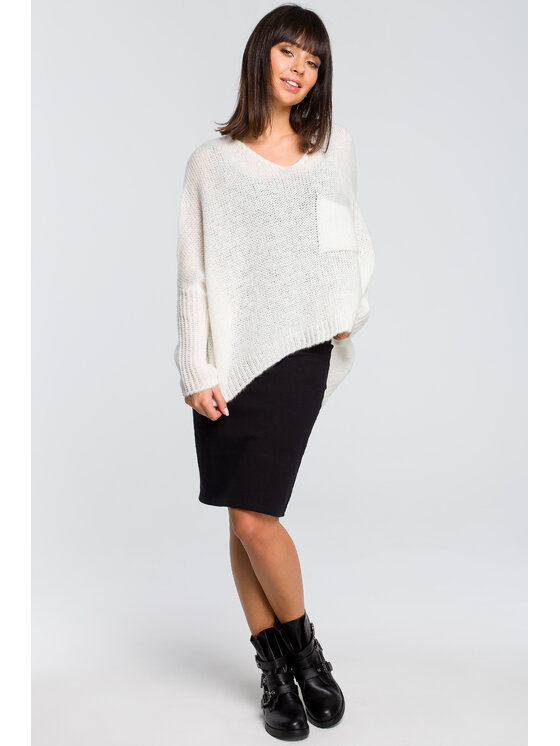 BeWear BeWear Sveter bk018 Écru Custom Fit
