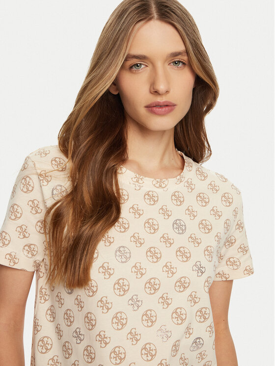 Guess Guess Póló V4YI04 I3Z14 Ekru Regular Fit