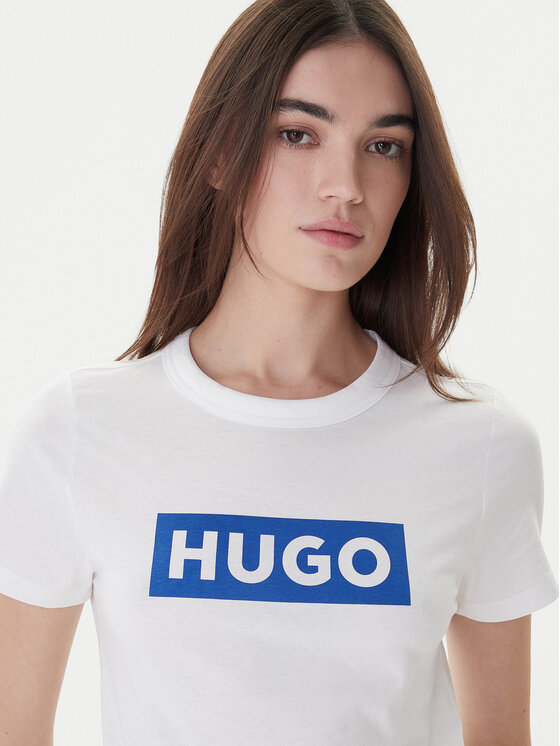 HUGO HUGO T-Shirt Classic 50510772 Biały Slim Fit