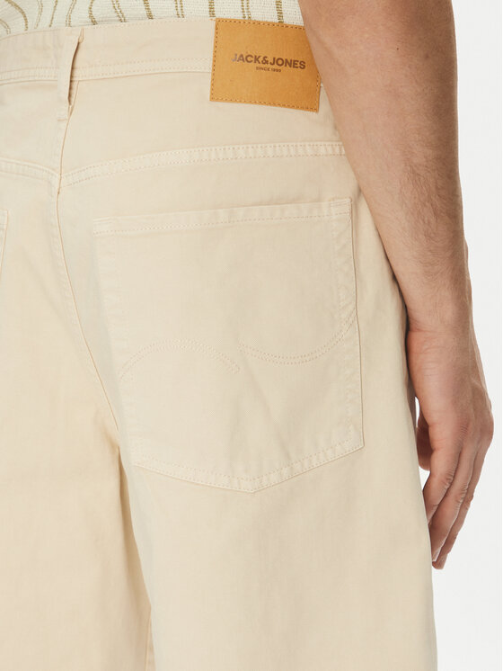 Jack & Jones Jack & Jones Džínsové šortky Owen 12277167 Béžová Baggy Fit