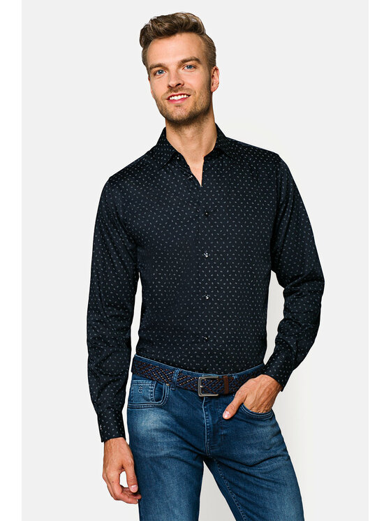 Lancerto Lancerto Koszula Arlette KO073120000008 Granatowy Regular Fit