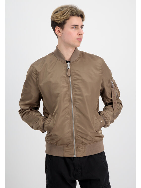 Alpha Industries Alpha Industries Kurtka bomber MA-1 VF Light Bomber Jacket Brązowy Slim Fit