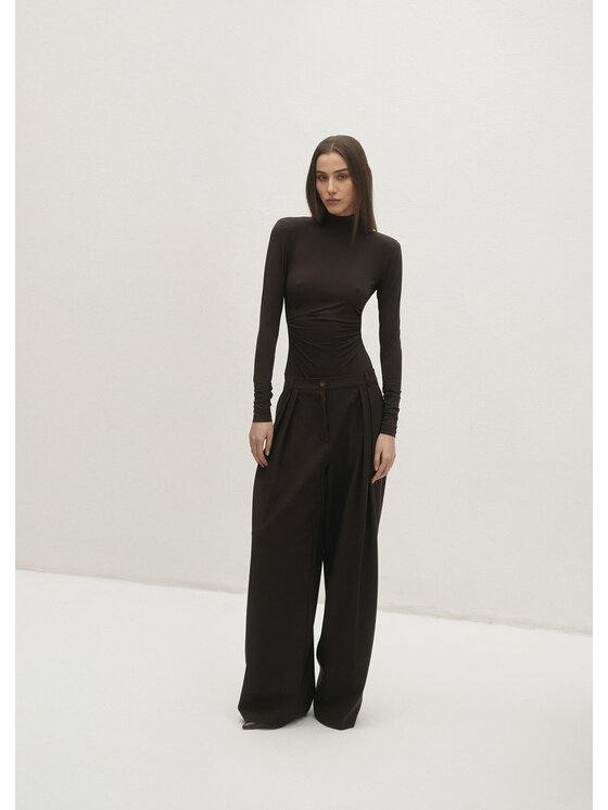 Le Collet Le Collet Body KALEA Brązowy Extra Slim Fit