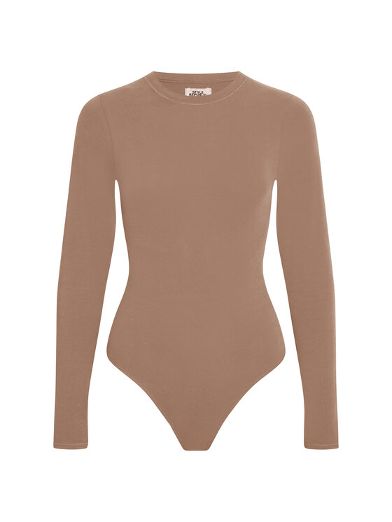 Style Republic Style Republic Body Longsleeve Brązowy jasny Curvy Fit