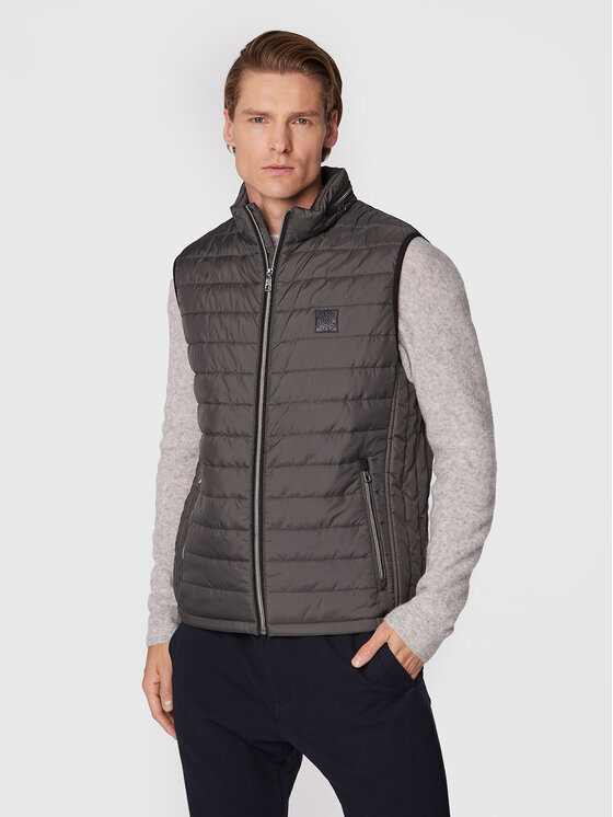 Bugatti Gilet 270100 29032 Gris Regular Fit Modivo