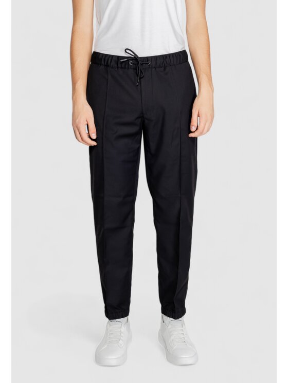 Armani Exchange Armani Exchange Pantalone da abito 8NZPP2 ZNPMZ Nero Regular Fit