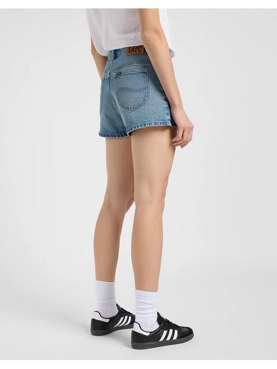 Lee Lee Szorty jeansowe RIDER SHORT 2IN Niebieski Regular Fit