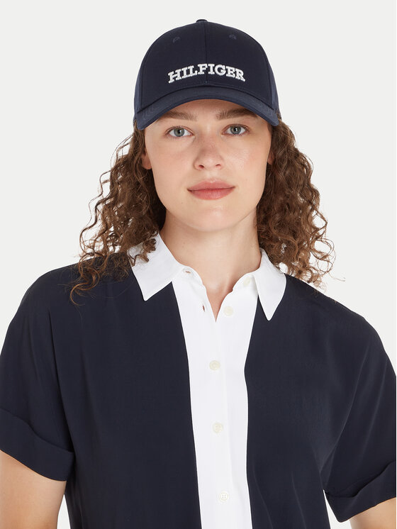Tommy Hilfiger Tommy Hilfiger Czapka z daszkiem Hilfiger Prep Cap AW0AW16040 Granatowy