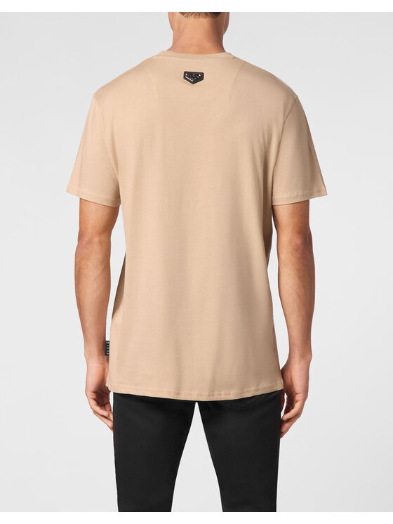 PHILIPP PLEIN PHILIPP PLEIN T-Shirt 9417 Beżowy Regular Fit