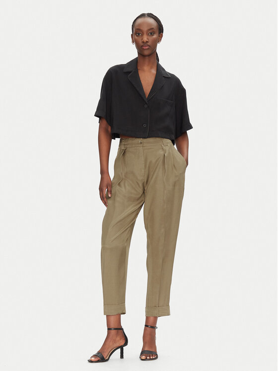 ACCESS FASHION ACCESS FASHION Spodnie materiałowe 53-5025-235 Brązowy Regular Fit