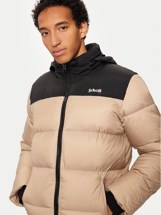 Schott NYC Schott NYC Μπουφάν χειμωνιάτικο UTAH Μπεζ Regular Fit