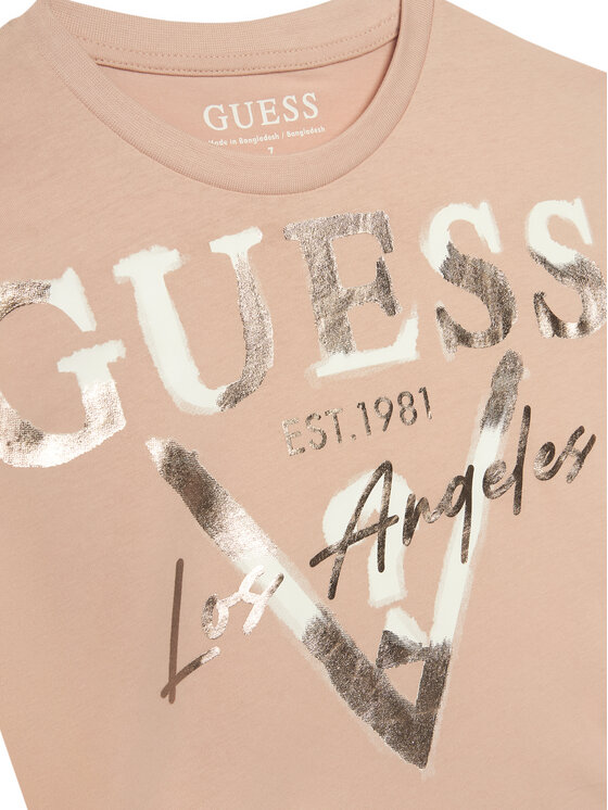 Guess Guess Tričko J6GI27 K8HM4 Svetloružová Relaxed Fit