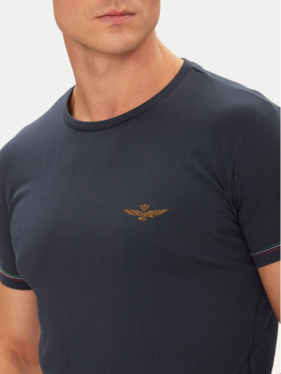 Aeronautica Militare Aeronautica Militare Tričko AM1UTI003 Tmavomodrá Regular Fit
