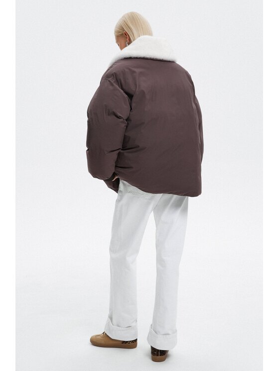 Estro Estro Μπόμπερ μπουφάν ER00116043 Καφέ Oversize