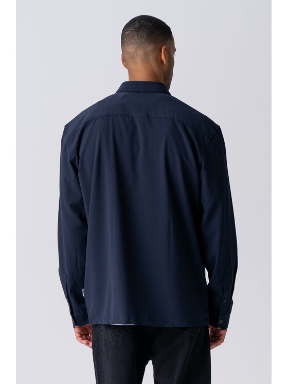 TeeShoppen TeeShoppen Koszula 'Basic Collection' Granatowy Regular Fit