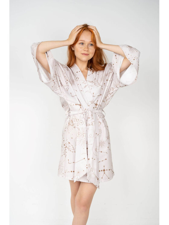 White pocket White pocket Kimono kimono Fioletowy