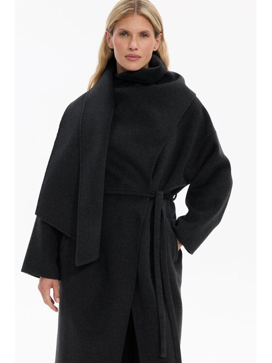 Deni Cler Milano Deni Cler Milano Płaszcz przejściowy T-DC-8067-F5-90-88-1 Szary Regular Fit