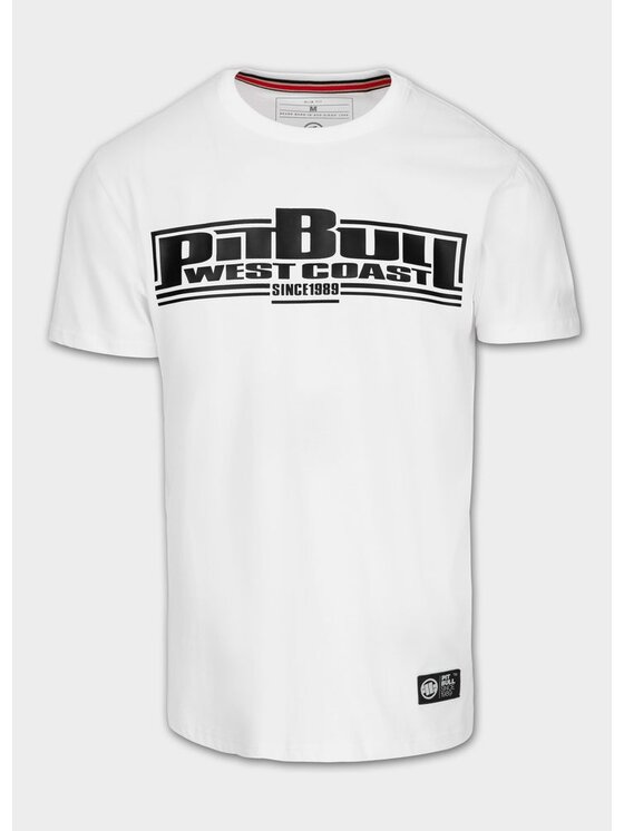 PITBULL PITBULL T-Shirt CLASSIC BOXING Biały Regular Fit