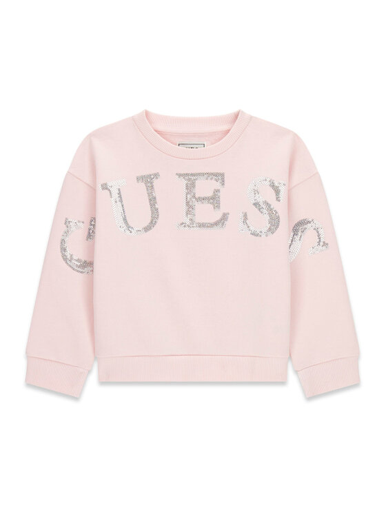 Guess Guess Mikina K6RQ05 KAD74 Svetloružová Regular Fit