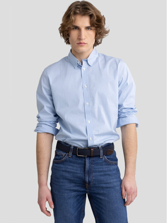 BIG STAR BIG STAR Koszula GIBINERO_400_140 Niebieski Basic Fit
