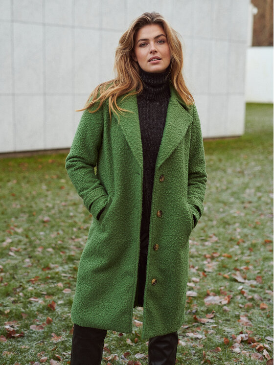 Kaffe Kaffe Cappotto di transizione Anne 10506924 Verde Regular Fit