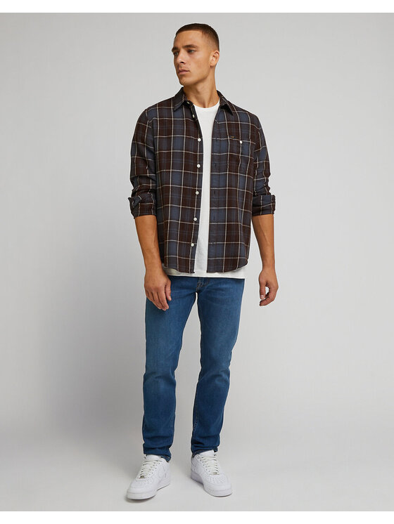 Lee Lee Jeansy RIDER Niebieski Slim Fit