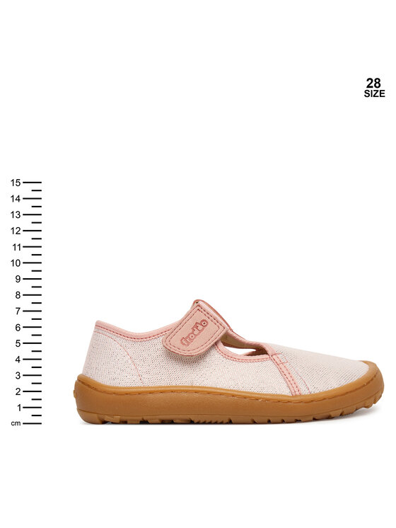 Froddo Froddo Bačkory Barefoot Canvas T-Bar G1700439-2 S Růžová