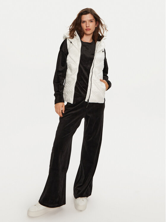 DKNY DKNY Αμάνικο Μπουφάν DP4V3157 Λευκό Regular Fit