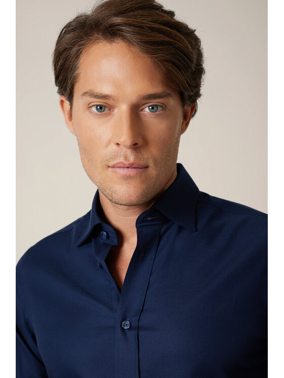 Lancerto Lancerto Koszula Assunta KO073225000012 Granatowy Slim Fit
