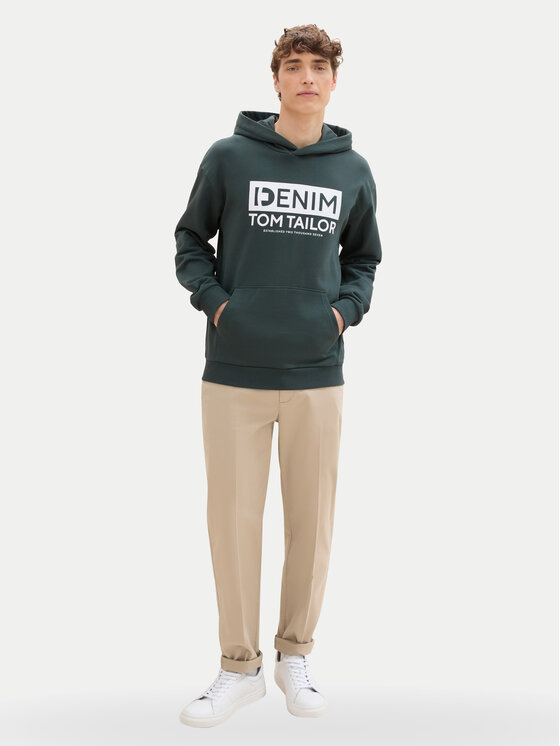 Tom Tailor Denim Tom Tailor Denim Majica dugih rukava 1041482 Zelena Regular Fit