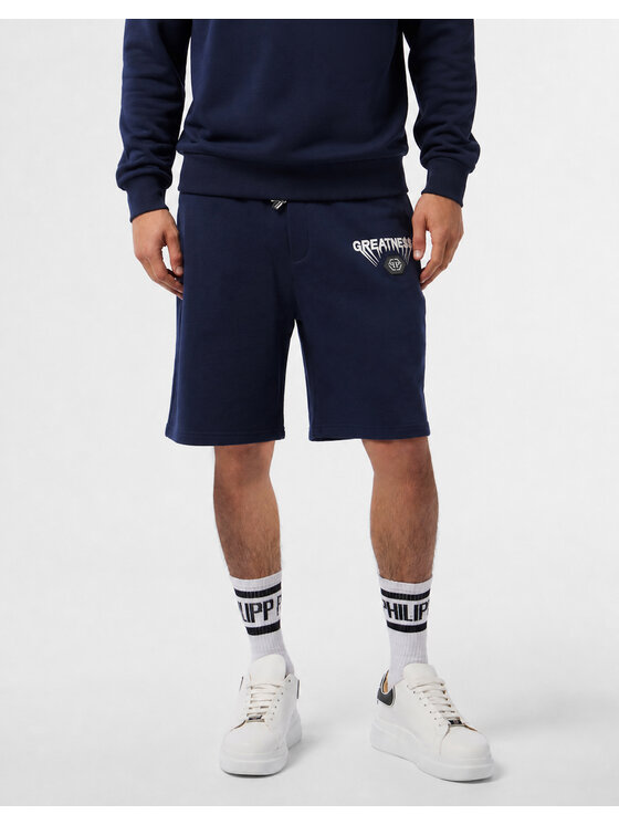 PHILIPP PLEIN PHILIPP PLEIN Szorty sportowe 26001 Granatowy Jogger Fit