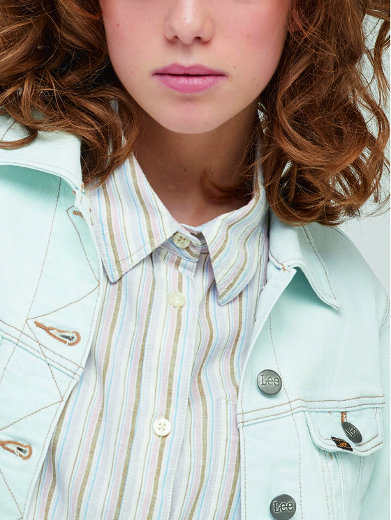 Lee Lee Τζιν μπουφάν Rider L54MGWB31 112330458 Γαλάζιο Regular Fit