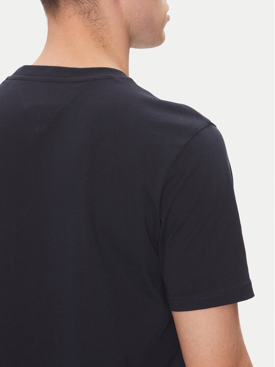 Tommy Hilfiger Tommy Hilfiger T-Shirt Stack MW0MW39355 Tmavomodrá Regular Fit