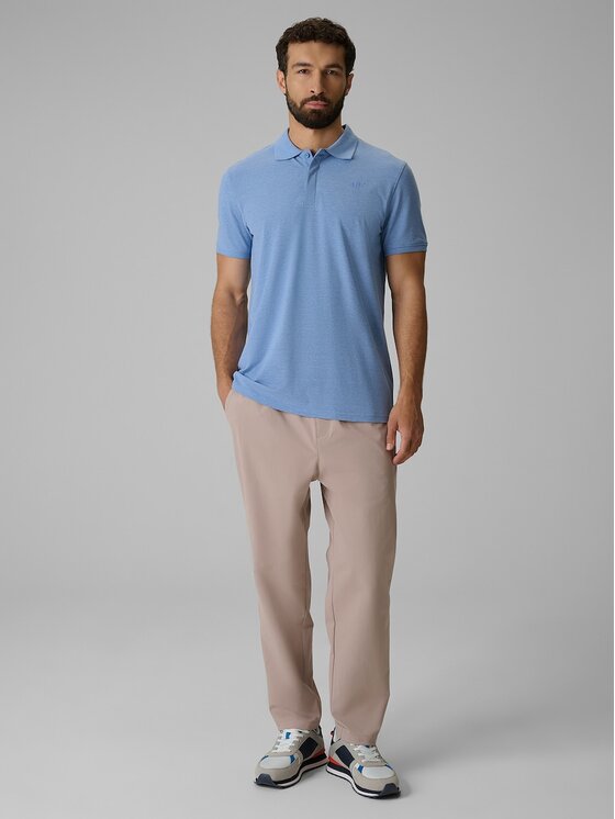 4F 4F Polo 4FRSS26TPTSM0899-32M Niebieski Regular Fit