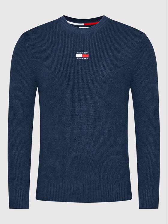 Tommy Jeans Tommy Jeans Пуловер Tjm Solid Badge DM0DM11341 Тъмносин Relaxed Fit